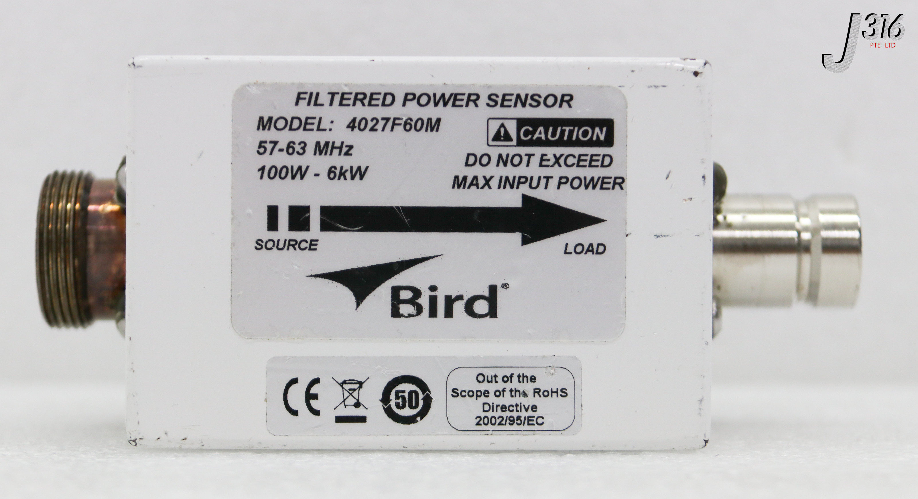 36627 BIRD FILTERED POWER SENSOR, 100W - 6KW, 57 - 63MHZ 4027F60M